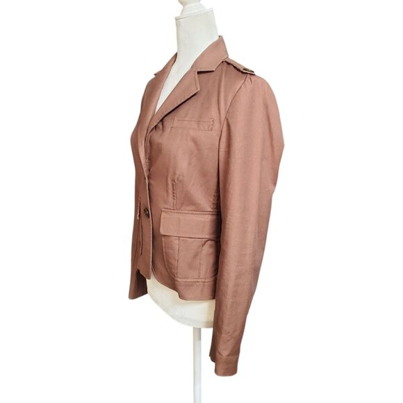 The Limited Womens Blazer Jacket 2 Brown Notch Lapel Pockets Single Breasted - Picture 3 of 13